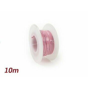C&acirc;ble &eacute;lectrique rose 0,85mm&sup2; 10m