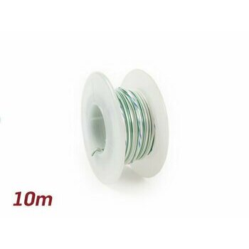 C&acirc;ble &eacute;lectrique blanc/vert 0,85mm&sup2; 10m