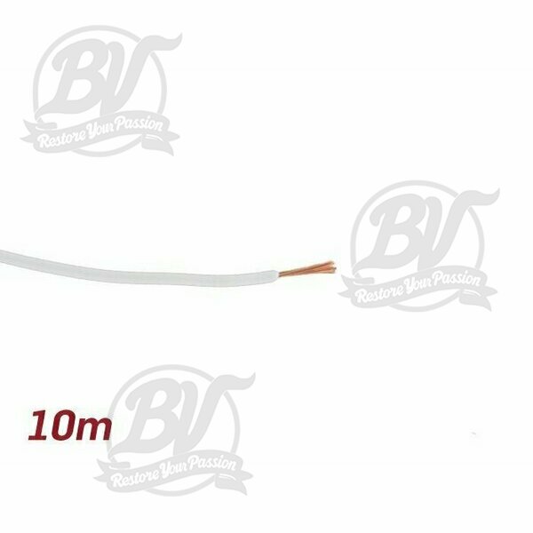 Câble électrique blanc 0,85mm² 10m
