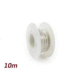 C&acirc;ble &eacute;lectrique blanc 0,85mm&sup2; 10m
