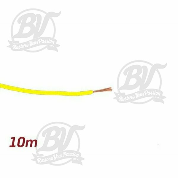 Câble électrique jaune 0,85mm² 10m