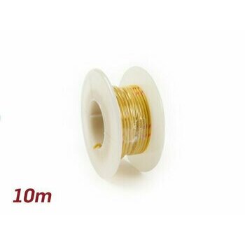 C&acirc;ble &eacute;lectrique jaune 0,85mm&sup2; 10m