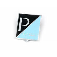Insigne descente de klaxon 30,8mm x 25,2mm Vespa Piaggio rectangulaire - Vespa V50 (1ère série, 1963-), Vespa V90 (1963-)
