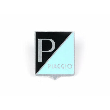Insigne descente de klaxon 30,8mm x 25,2mm Vespa Piaggio rectangulaire - Vespa V50 (1&egrave;re s&eacute;rie, 1963-), Vespa V90 (1963-)
