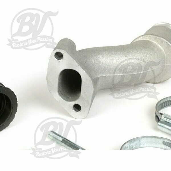 Pipe d'admission 2 trous, valve rotative- Vespa V50, PV125 - Ø connexion=30mm (Polini CP 24)