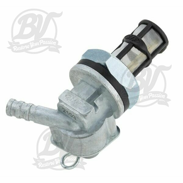 Robinet d'essence SIP Fast Flow 2.0 pour Vespa 50-125/PV/ET3/PK/S/125 V30-33/VM/VN/VNA-TS/150 VL/VB/GS/VBA-T4/160 GS/180 SS/Rally/PX/T5