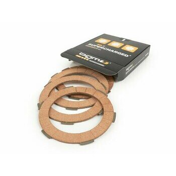 Kit disques d'embrayage garnis, disques lisses incl. -BGM ORIGINAL- Lambretta LI, LIS, SX, TV (s&eacute;rie 2, s&eacute;rie 3), DL/GP - 4 disques