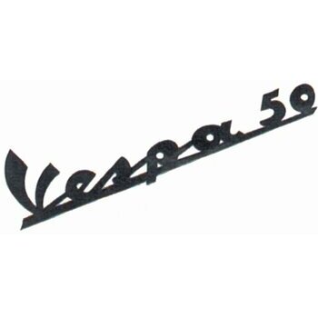 Insigne autocollant noir Vespa 50 tablier avant