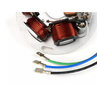 Allumage -BGM ORIGINAL plaque de base (allumage par contact, 3 câbles, 12V, AC)- Vespa PX - P125X, P150X, version italienne sans batterie, avec 4 clignotants