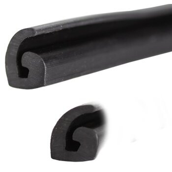 Caoutchouc ailes Ariete pour Vespa V30, V33T, VM1-2T, VN1-2T, VNA, VNB, VL, VB1T, VBA, VBB, GS150, noir, l=3000 mm