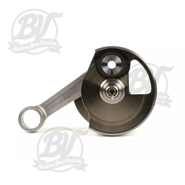 Vilebrequin -POLINI (valve rotative) course de 51mm, bielle de 97mm- Vespa PV125, ET3 125, PK80 S, PK125 S (cône Ø=19mm)