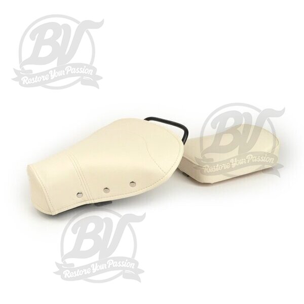 Kit selle / pouf -QUALITÉ OEM- Vespa VNB6T, Super, GT125 (VNL2T), GTR125 (VNL2T), TS125 (VNL3T), Sprint150 (VLB1T), Sprint Veloce, Rally180 (VSD1T), Rally200 (VSE1T), PX - crème